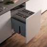 CUBO BASURA ECOLOGICO 600F 40/40 LITROS ANTRACITA