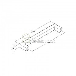 MANILLON DOBLE CUAD 25/225 INOX 304 3106