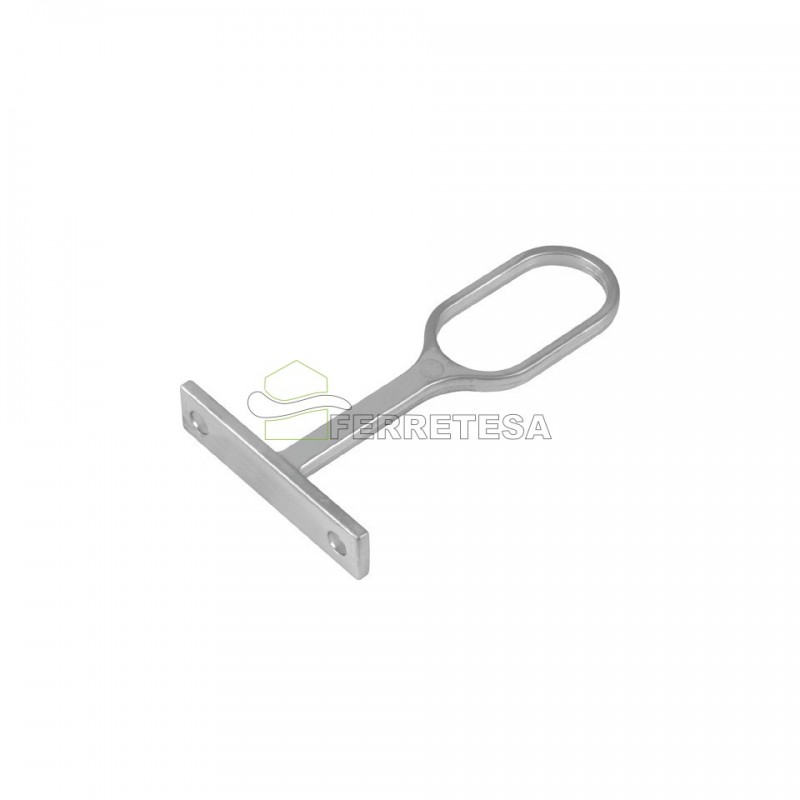 SOPORTE CENTRAL OVAL 30x15 PLATA MATE