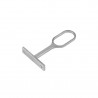 SOPORTE CENTRAL OVAL 30x15 PLATA MATE