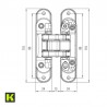 BISAGRA OCULTA K8060 ATOMIKA SLIM ORO SATINADO