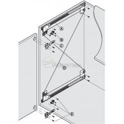 HERRAJE PUERTA MUEBLE ESCAMOTEABLE 550mm
