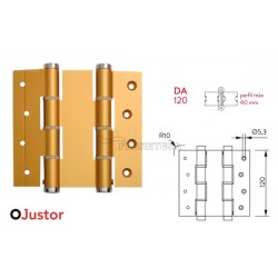 BISAGRA MUELLE 54 DA 120x40 2Uds ORO JUSTOR