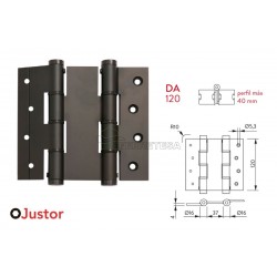 BISAGRA MUELLE 54 DA 120x40 2Uds NEGRO JUSTOR