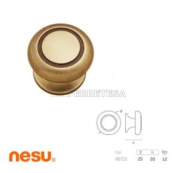 POMO 25X20mm CUERO CEPILLADO 6715 NESU
