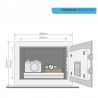 CAJA FUERTE ALARMA MEDIANA 250x350x250