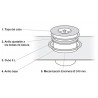 CUBO BASURA BAJO ENCIMERA 8 L. Ø240mm.