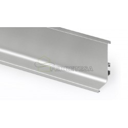 PERFIL HORIZONT.CHEF"L" PLATA MATE 3,95m
