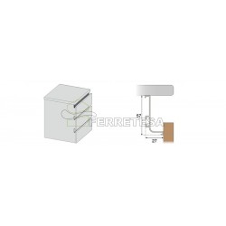PERFIL HORIZONT.CHEF"L" PLATA MATE 3,95m