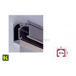 CARRIL ALUMINIO 80KG 0500/1 EN 6mt KRONA