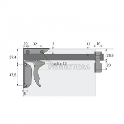 ENGANCHE BALDAS PARA GUIAS QUADRO