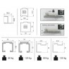 KIT ACCESORIOS 80/120KG OCULTO ABS 1 SENTIDO KRONA