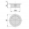 PASACABLE Ø80mm PLASTICO BLANCO