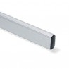 TUBO OVAL 30x15 ALUM.RAYADO 4MT.PLATA