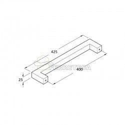 MANILLON DOBLE CUAD 25/400 INOX 304 3107