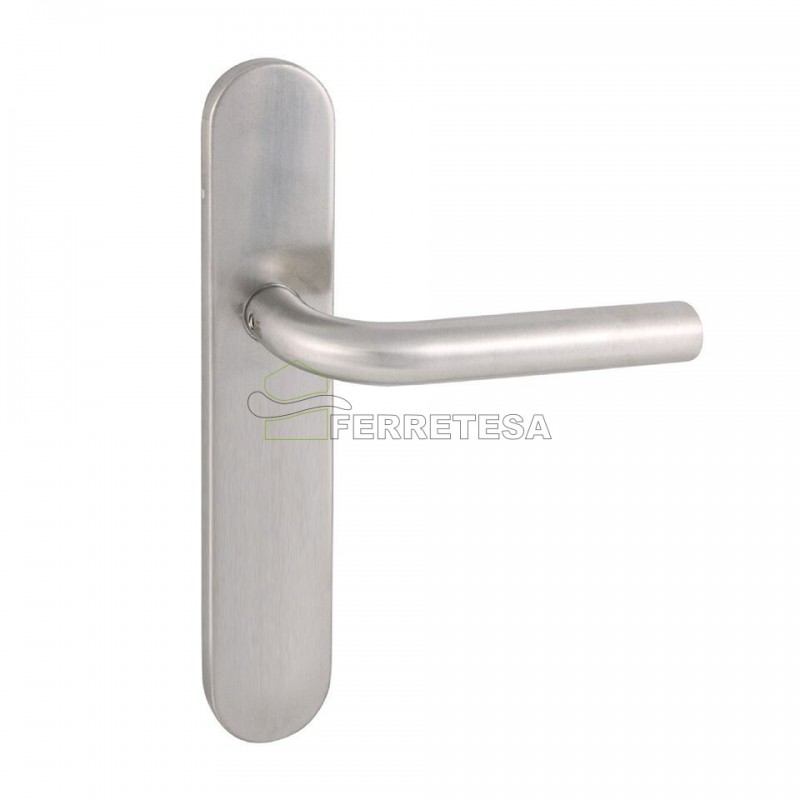 MANIVELA PLACA L CURVA OVAL INOX 5031