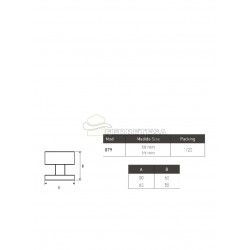 POMO PUERTA Ø PLANO MOD.879/50 INOX FIJO
