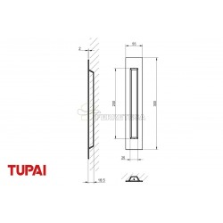CAZOLETA 2639-16 300x55 ACERO INOX TUPAI