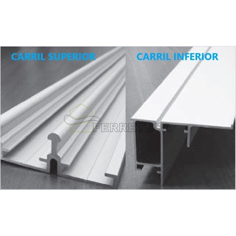 CARRIL SUPERIOR CA-80 ALUMINIO 6Mts.