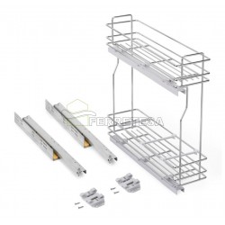 BOTELLERO LATERAL EXTRAIBLE SUPRAMAX 200mm SOFT CROMO