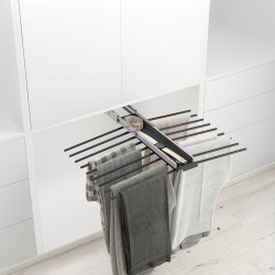 PANTALONERO DOBLE  EXTRAIBLE  18 B CON BANDEJA PORTAOBJETOS 680x97x490 CROMADO