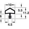 BURLETE JUNTA PERIMETRAL DE EMPOTRAR 25mts PVC MARRON