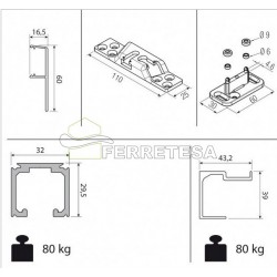 ACCESORIOS CAPACIDAD 80/120KG. 0500/3