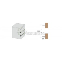 PERFIL HORIZONTAL CHEF"C" BLANCO 3,95m
