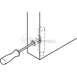 BISAGRA PIVOTANTE PLASTICO BLANCO