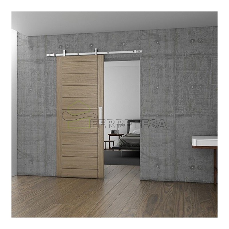 SISTEMA CORREDERA MADERA CHARRIOT 1700mm INOX