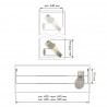 ZAPATERO EXTENSIBLE CLASSIC  620-960 mm. ANTRACITA
