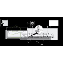 GUIA QUADRO V-6  500mm. CIERRE SUAVE