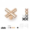 POMO EQUIS 40x40mm LATON BRILLO VIEFE