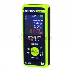 MEDIDOR LASER METRICA FLASH DOBLE 60m
