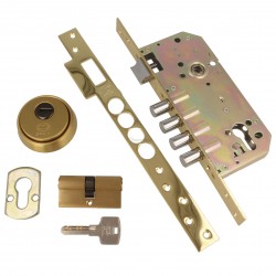 CERRADURA SEGURIDAD BULONES MOD100-50 DORADA