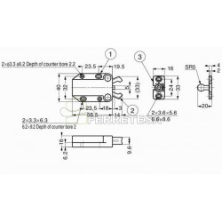EXPULSOR PUSH MECANICO DE SOBREPONER 56mm. NEGRO