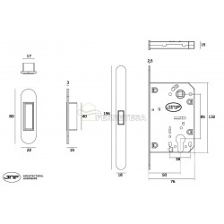 PICAPORTE MAGNETICO SERIE 870 VARIOS ACABADOS JNF