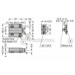 EXPULSOR PUSH MECANICO DE SOBREPONER 37mm. NEGRO