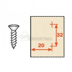 BASE PARA BISAGRA ENANA SALICE H06