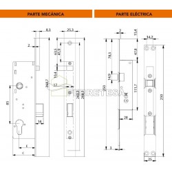 CERRADURA ELECTRICA DUO 50/85