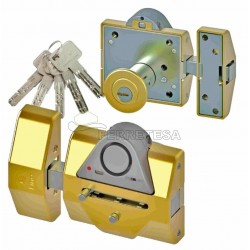 CERROJO CON ALARMA 7930RSA HL DORADO