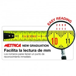 FLEXOMETRO METRICA NEW GRADUAC. 25mmx5m.
