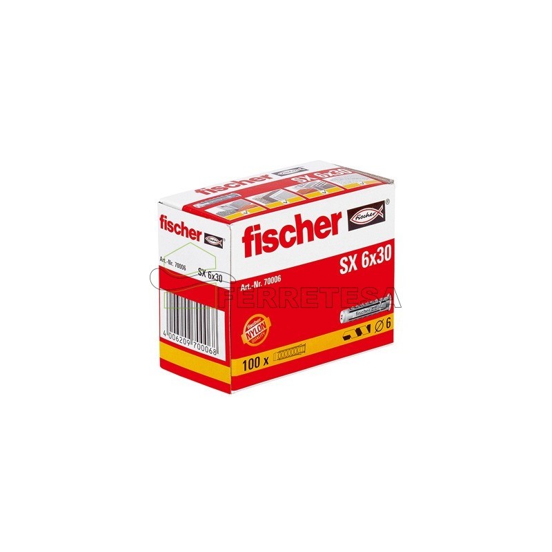 TACO FISCHER SX PLUS -6x30 100Uds.