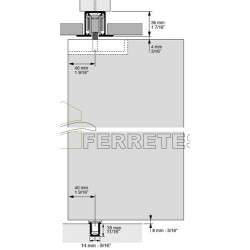 CONJUNTO DE CARRILES LITE FOLD 100 TOP, SUPERIOR+INFERIOR ALUMINIO SILVER 3Mt.