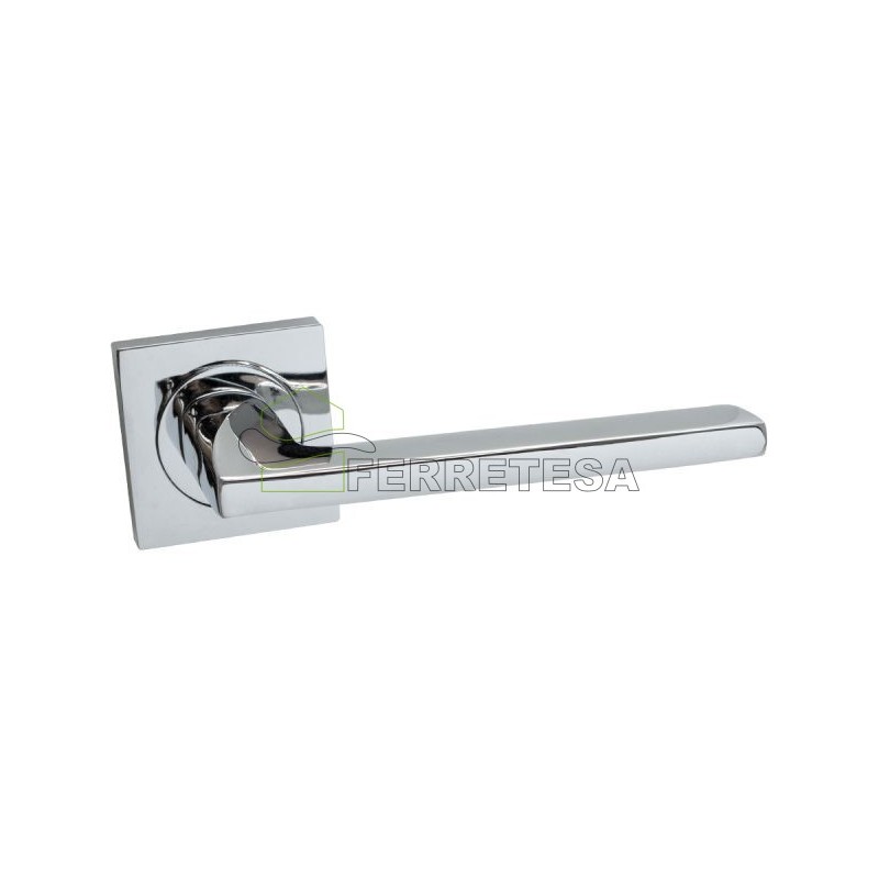 MANIVELAS SVC 650 CON ROSETA CUADRADA CROMO BRILLO