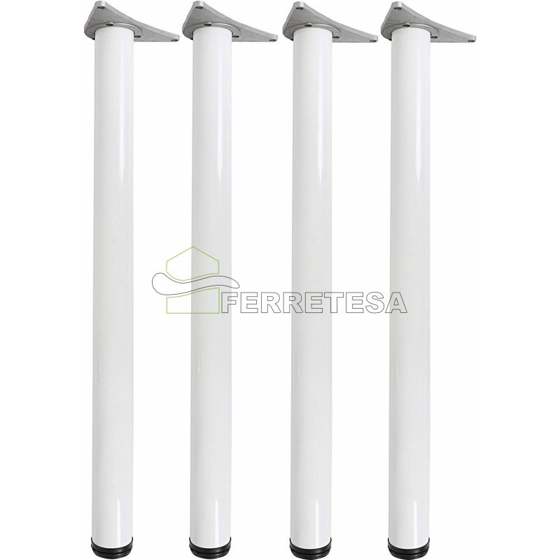 PATAS 710mm d-60mm REG. 4Uds. BLANCA
