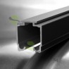 CARRIL U-21 PARA DN-80 6Mts. ALUM. NAT.