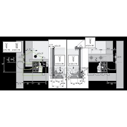 GUIA QUADRO V-6  500mm. PUSH