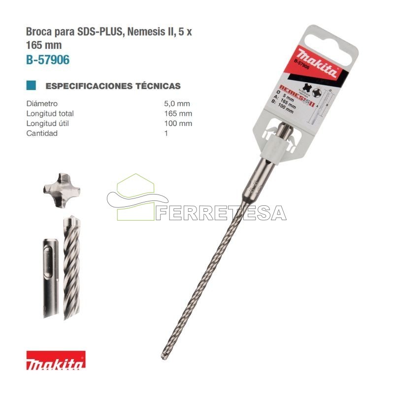 BROCA SDS 5x100x160mm NEMESIS MAKITA