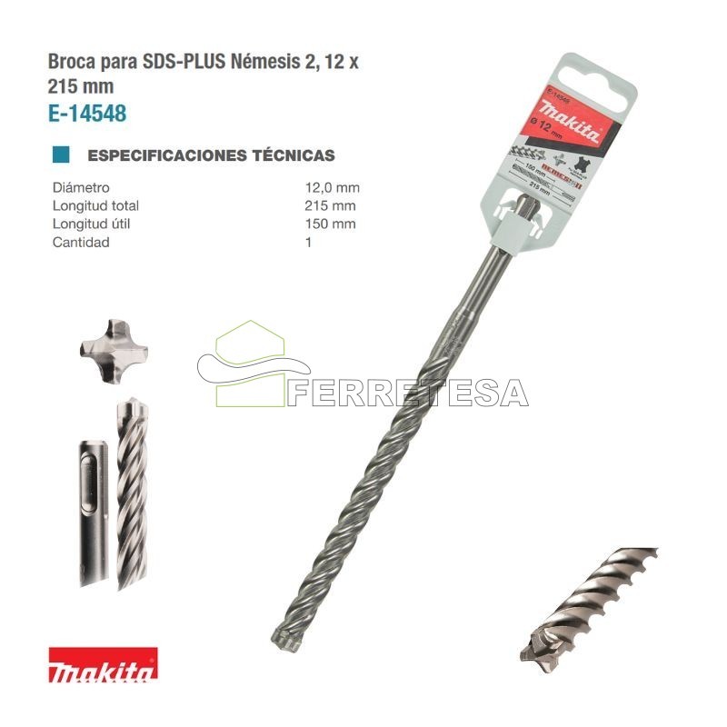 BROCA SDS 12x150x210mm NEMESIS MAKITA